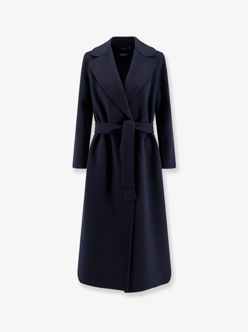 'S Max Mara 'S Max Mara Poldo Virgin Wool Coat Blue - World Class Fashion