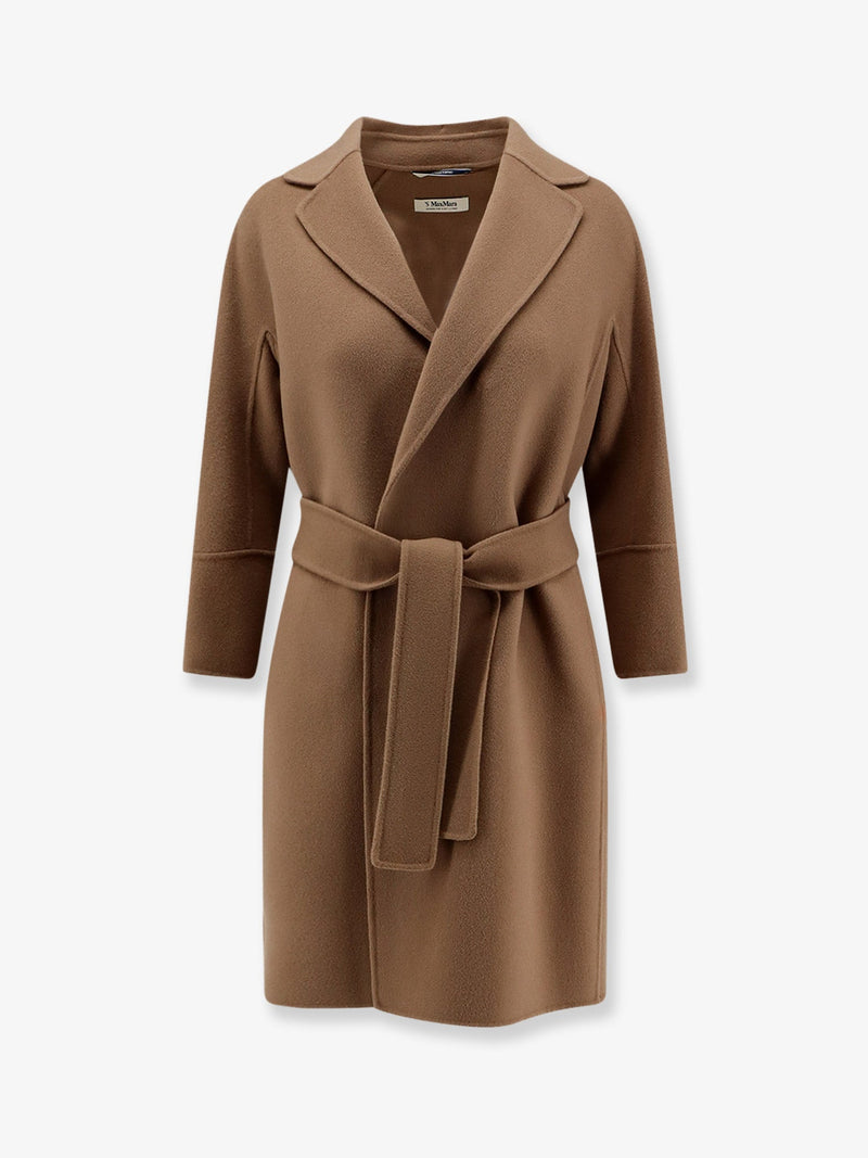 'S Max Mara 'S Max Mara Arona Virgin Wool Coat Beige - World Class Fashion