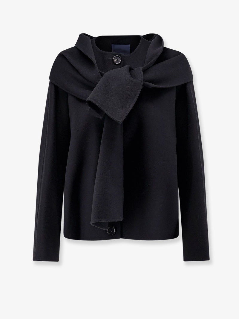 'S Max Mara 'S Max Mara Smmkate Crop Virgin Wool Jacket Black - World Class Fashion