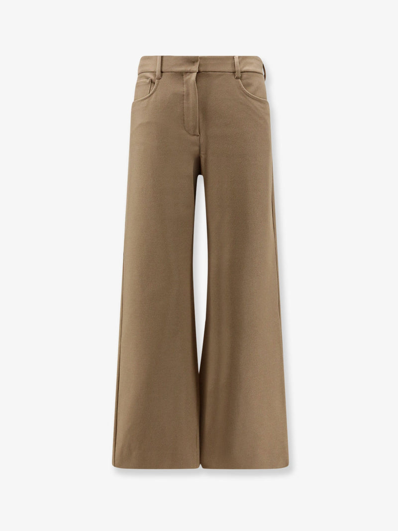 'S Max Mara 'S Max Mara Smmgela Cotton Blend Trousers Beige - World Class Fashion