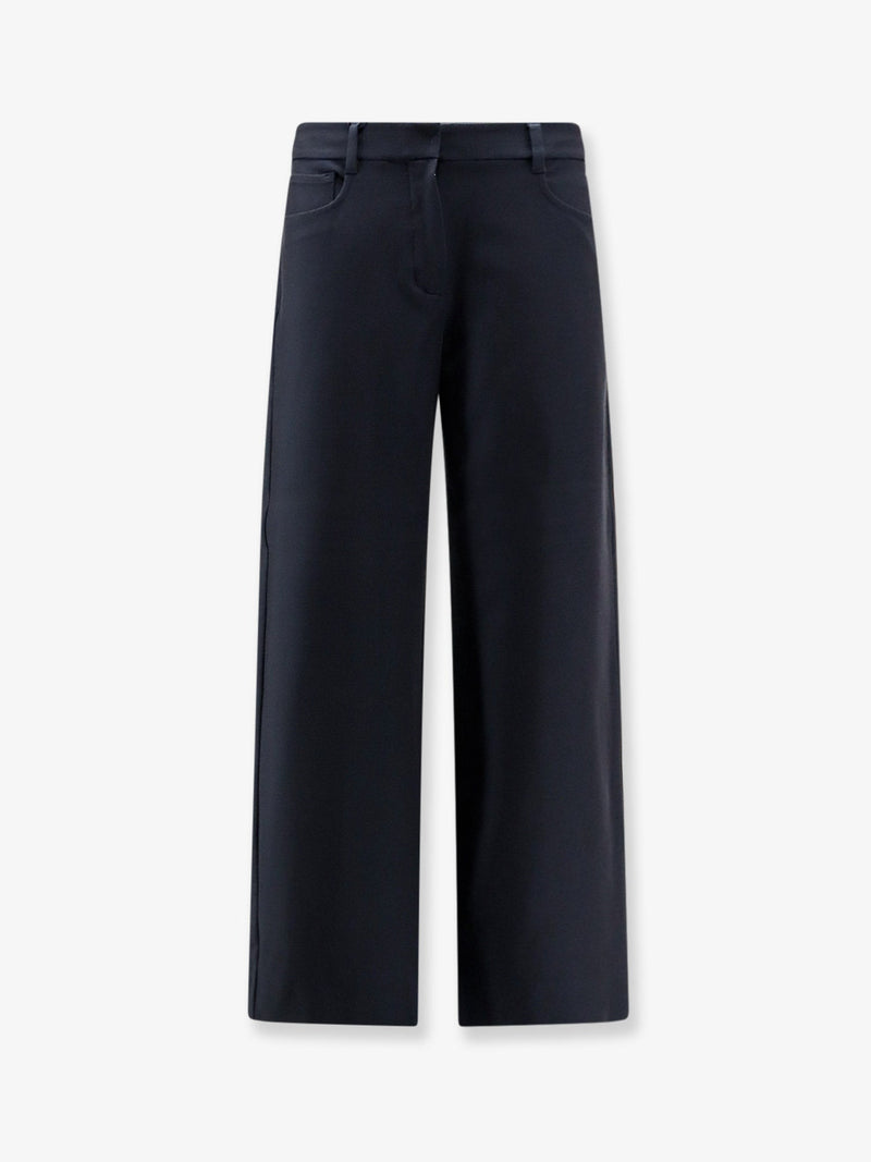 'S Max Mara 'S Max Mara Smmgela Cotton Blend Trousers Blue - World Class Fashion