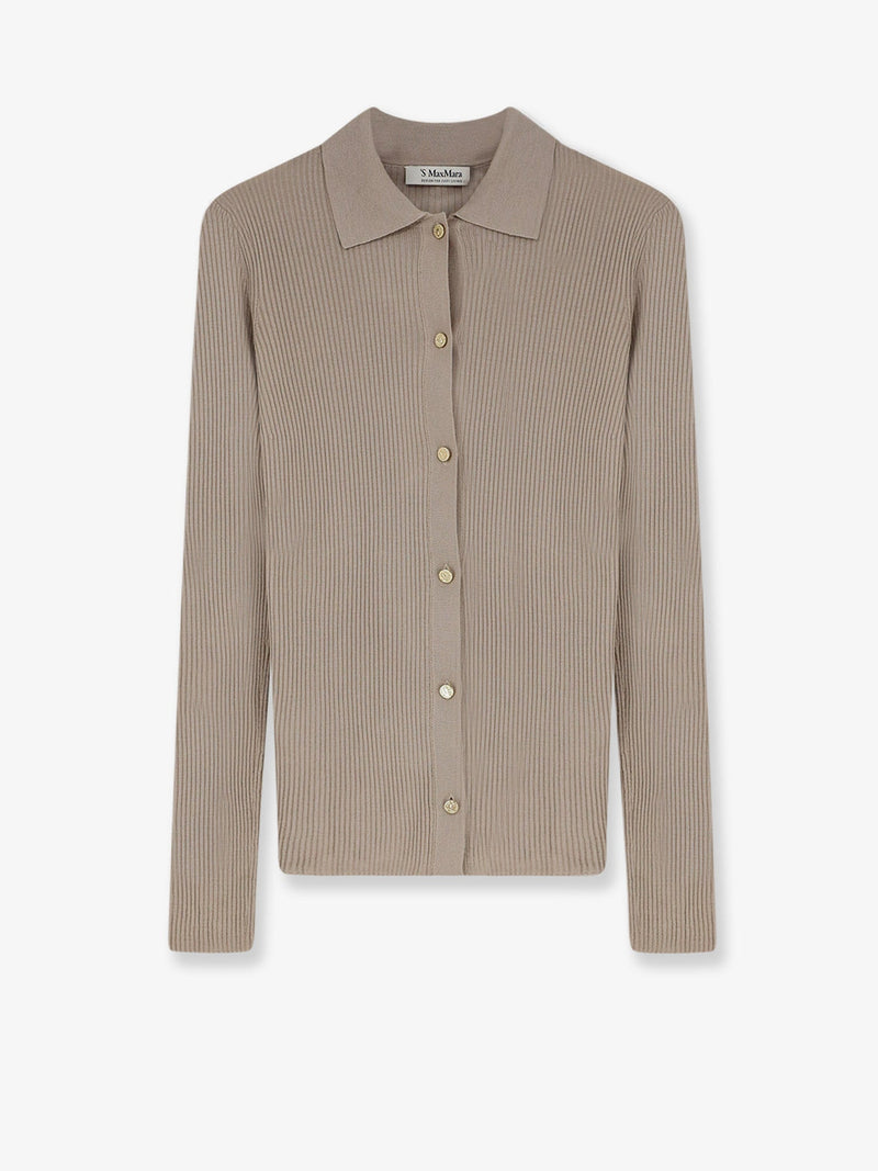 'S Max Mara 'S Max Mara Smmlimone Virgin Wool Cardigan Beige - World Class Fashion