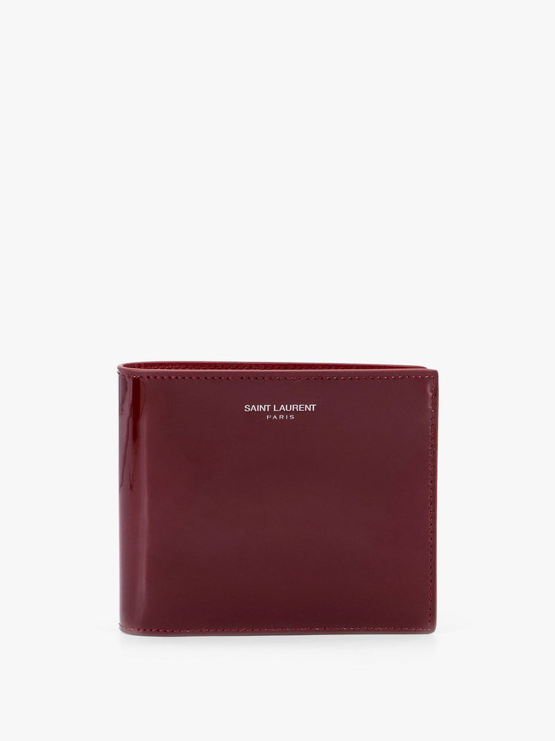 Saint Laurent Saint Laurent Patent Leather Wallet Red Men - World Class Fashion