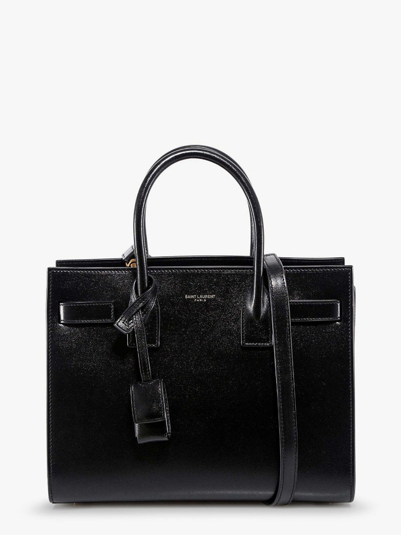 Saint Laurent Saint Laurent Baby Sac De Jour Leather Handbag Black - World Class Fashion