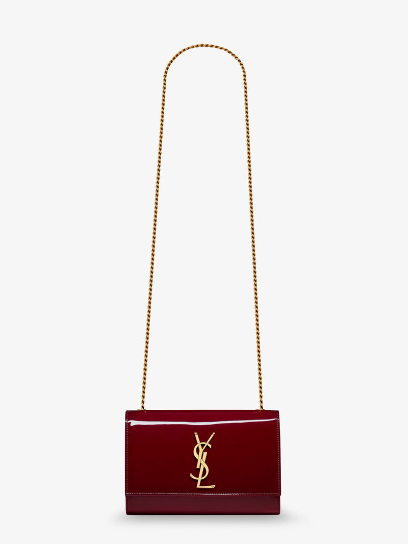Saint Laurent Saint Laurent Kate Patent Leather Crossbody Bag Red - World Class Fashion