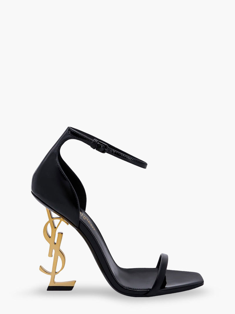Saint Laurent Saint Laurent Opyum Patent Leather Sandals Black - World Class Fashion