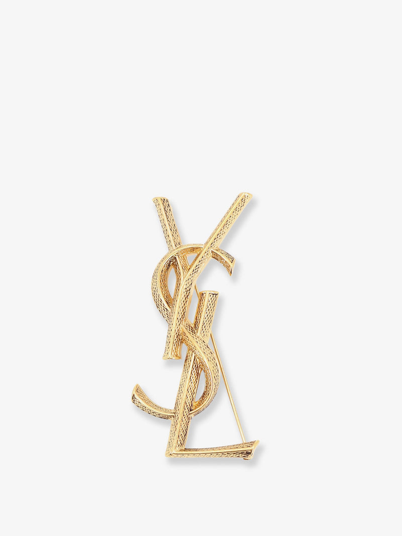 Saint Laurent Saint Laurent Brass Serpente Brooch Gold - World Class Fashion