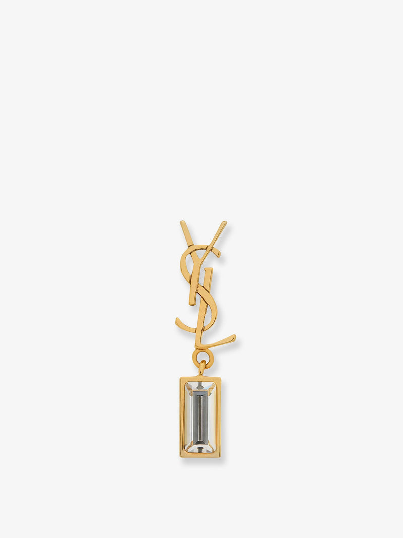 Saint Laurent Saint Laurent Single Cassandre Brass Earring Gold - World Class Fashion