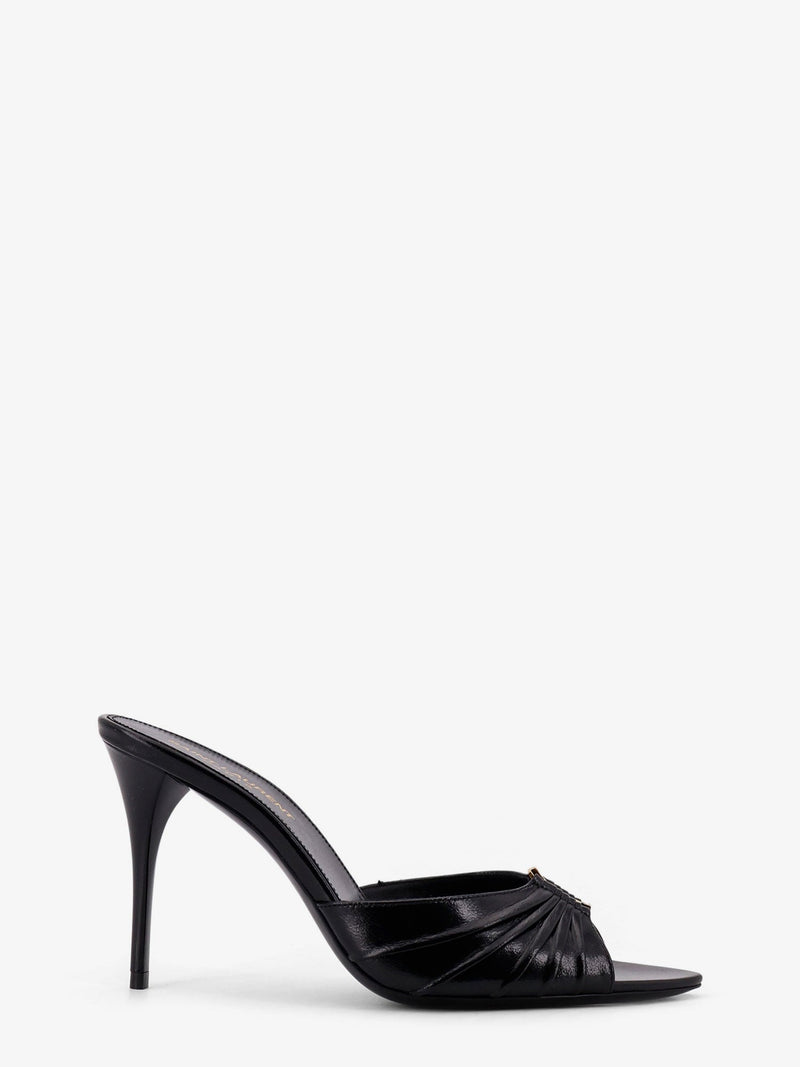 Saint Laurent Saint Laurent Babylone 90 Leather Sandals Nero - World Class Fashion