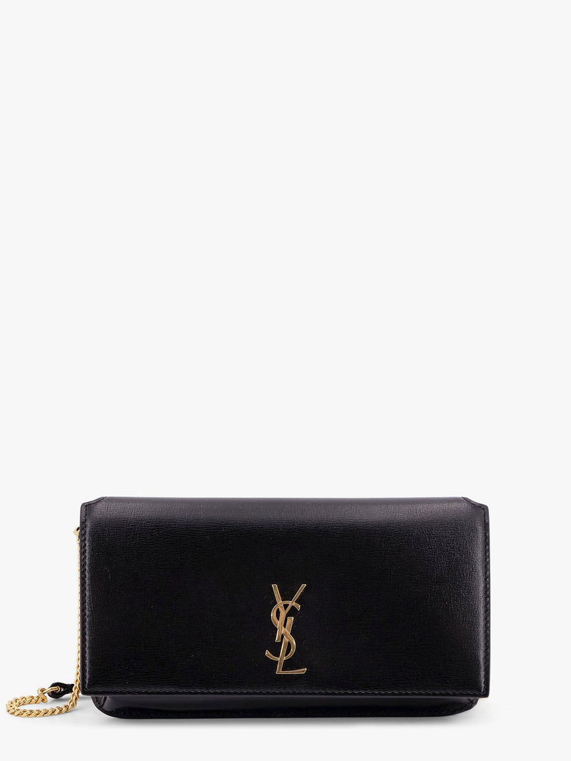 Saint Laurent Saint Laurent Cassandre Monogram Leather Crossbody Bag Black - World Class Fashion