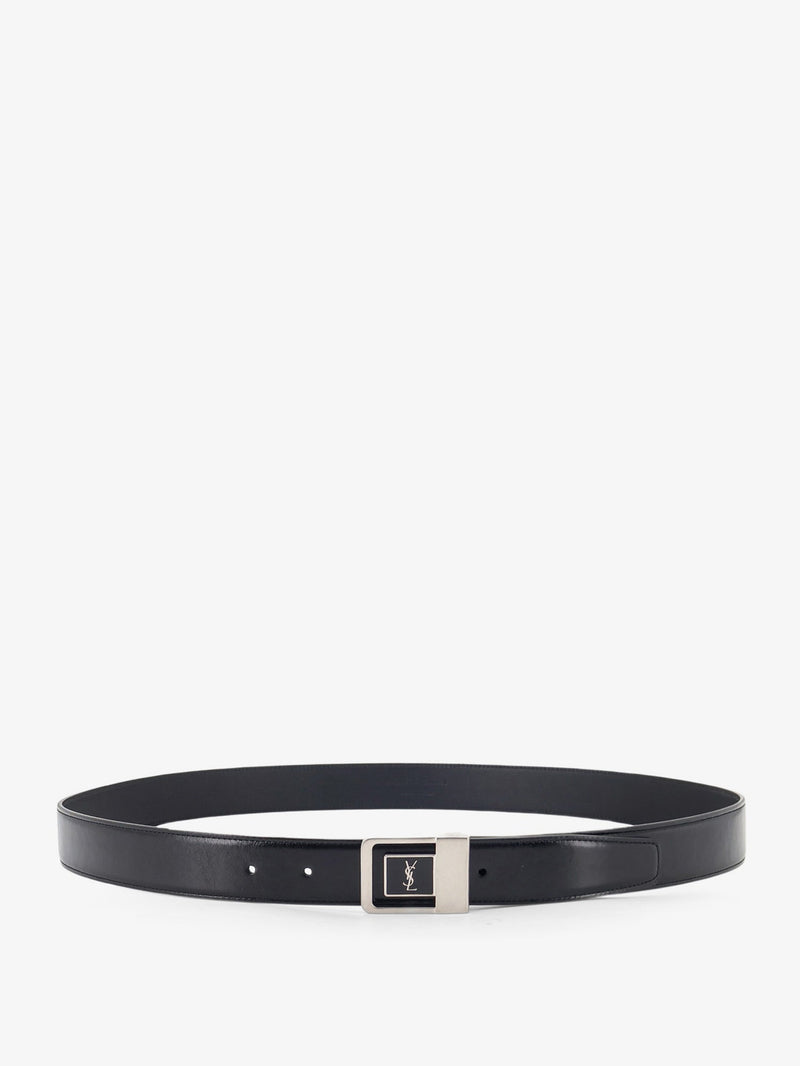 Saint Laurent Saint Laurent La 66 Leather Belt Black - World Class Fashion