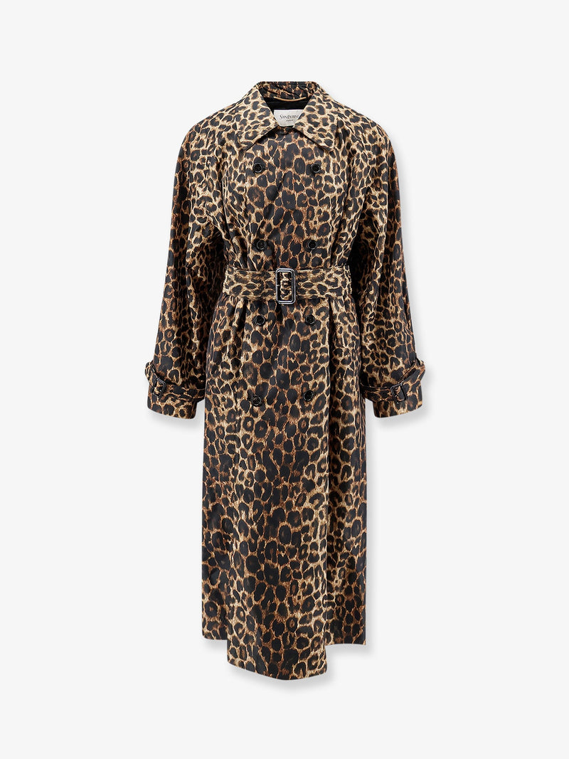 Saint Laurent Saint Laurent Nylon Trench Animal Print Women - World Class Fashion