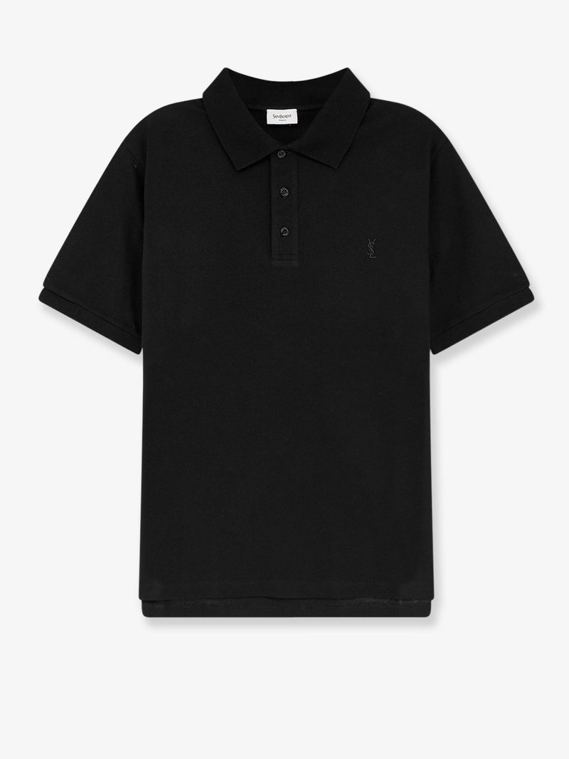 Saint Laurent Saint Laurent Piqué Cotton Polo Shirt Black Men - World Class Fashion