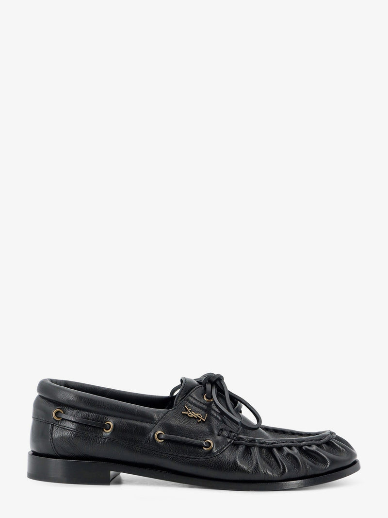 Saint Laurent Saint Laurent Le Loafer Bateau Leather Loafers Black - World Class Fashion