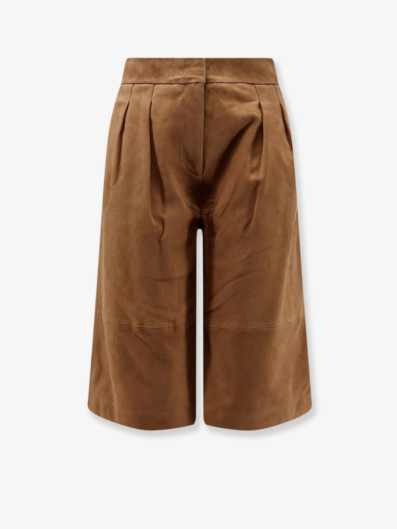 Scarlett Poppies Scarlett Poppies Inez Suede Bermuda Shorts Brown - World Class Fashion