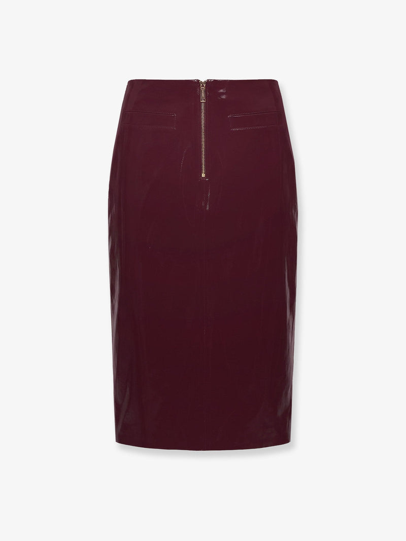 Self-Portrait Self Portrait Vinyl Midi Skirt - World Class Fashion