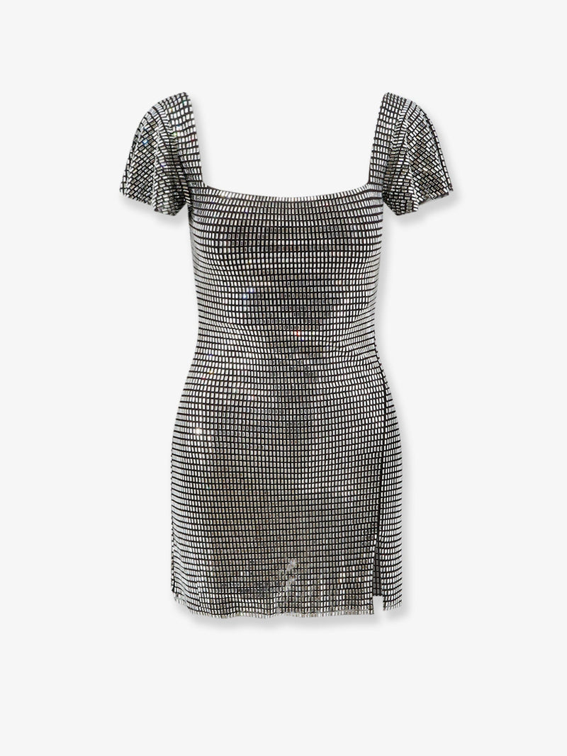 Self-Portrait Self Portrait Short Tulle Dress With Rhinestones - World Class Fashion