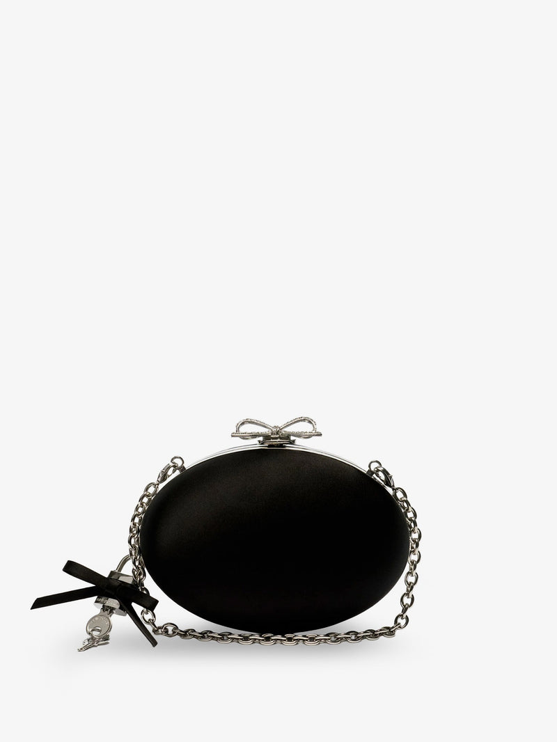 Self-Portrait Self Portrait Oval Satin Clutch Bag - World Class Fashion