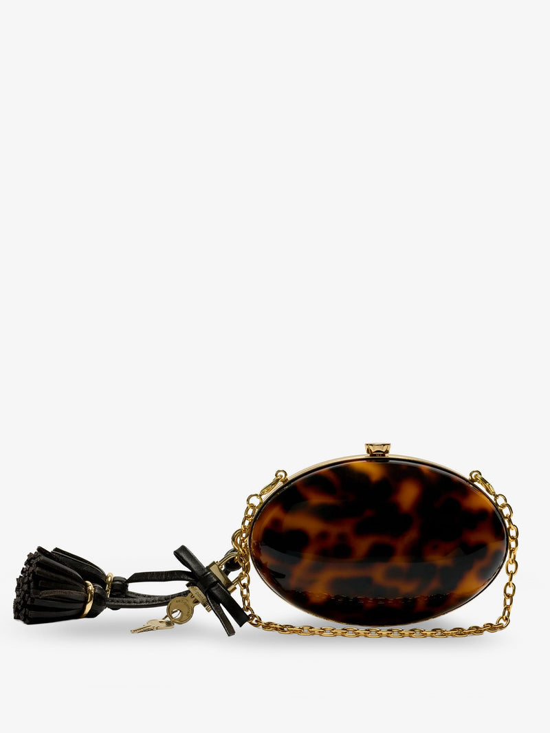 Self-Portrait Self Portrait Oval Resin Clutch Bag - World Class Fashion