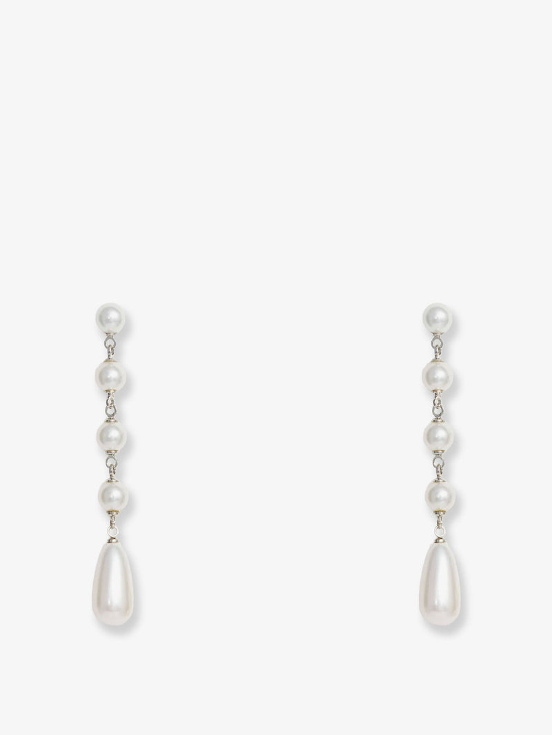 Self-Portrait Self-Portrait Pearl Droplet Earrings Silver - World Class Fashion