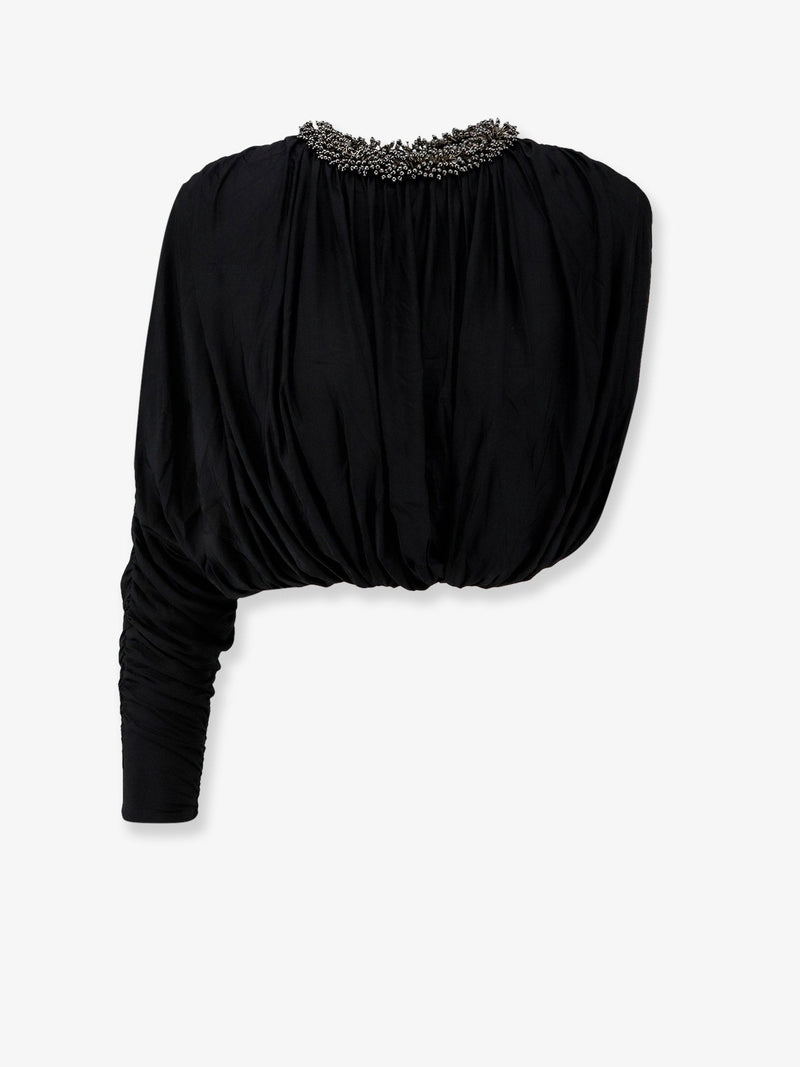 Self-Portrait Self Portrait Jerset Top With Asymmetric Sleeves - World Class Fashion