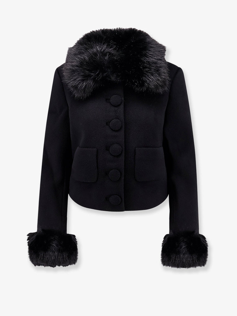 Self-Portrait Self-Portrait Wool Blend Blazer Black Women - World Class Fashion
