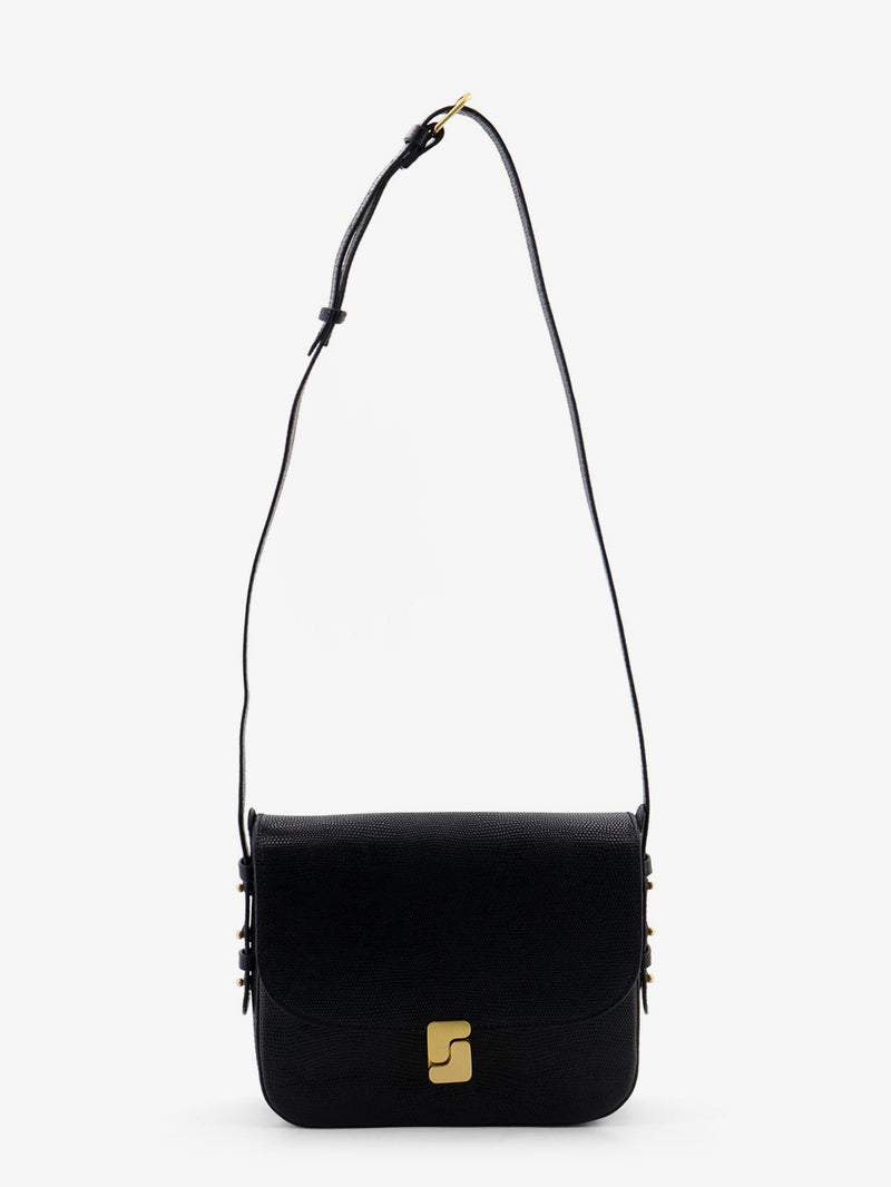 Soeur Soeur Bellissima Maxi Leather Crossbody Bag Black - World Class Fashion