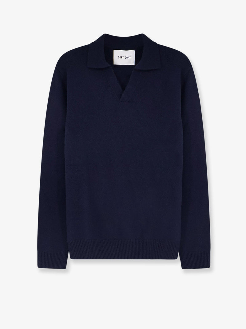 Soft Goat Soft Goat Cashmere V-Neck Sweater Navy Men - World Class Fashion