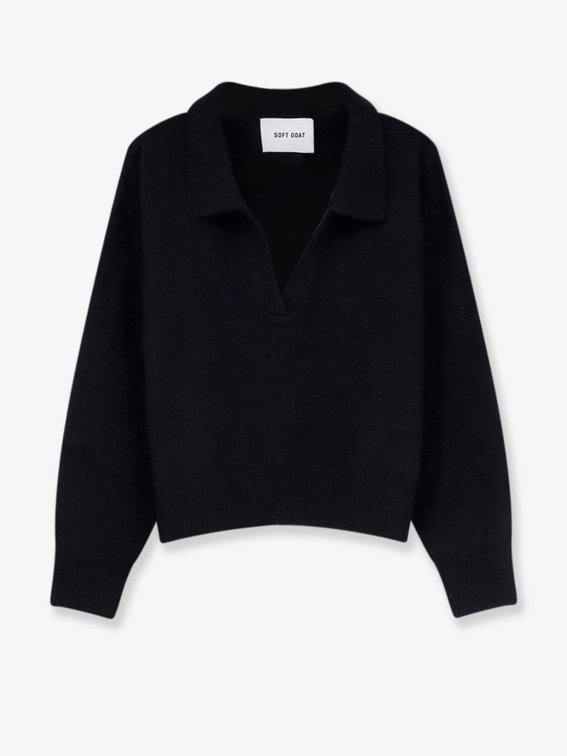 Soft Goat Soft Goat Cashmere V-Neck Sweater Black Women - World Class Fashion