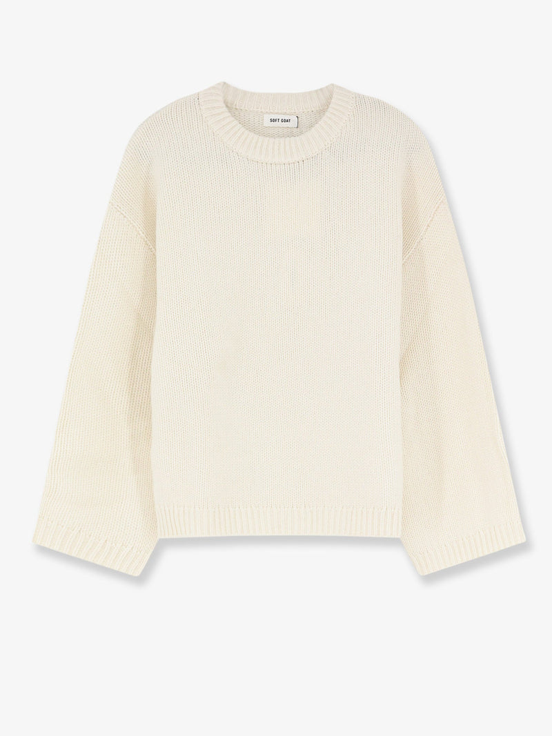 Soft Goat Soft Goat Cashmere Crewneck Sweater White - World Class Fashion