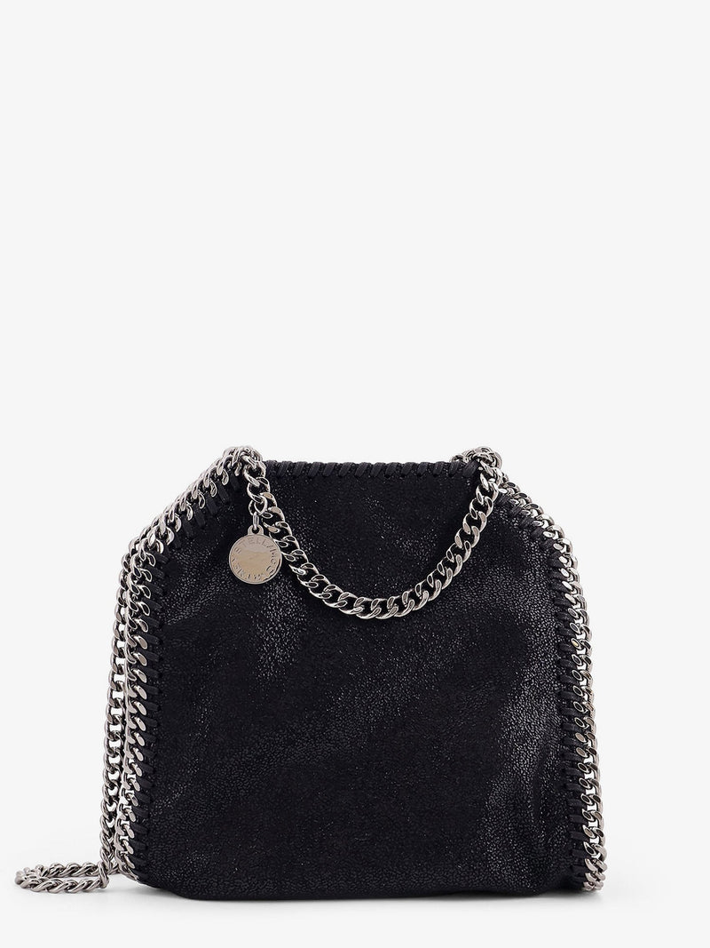 Stella Mccartney Stella McCartney Falabella Tiny Shaggy Deer Crossbody Bag Black - World Class Fashion