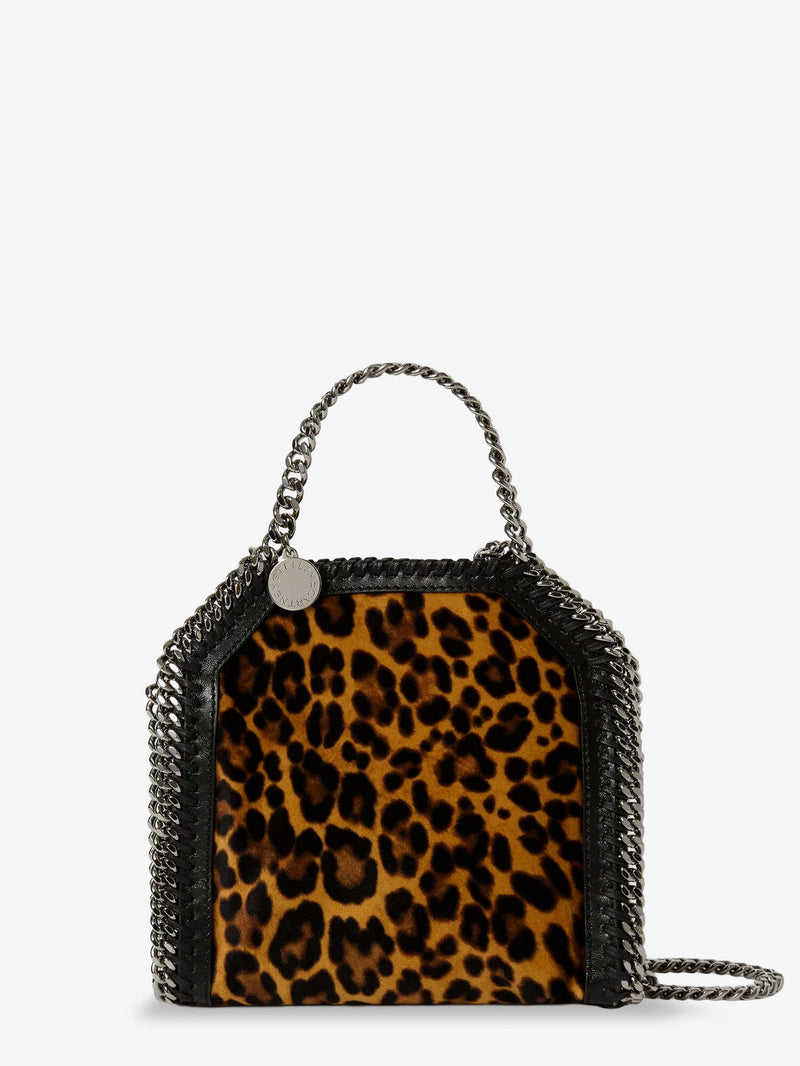 Stella Mccartney Stella Mccartney Falabella Tiny Bag Velvet Crossbody Bag With Animal Print - World Class Fashion