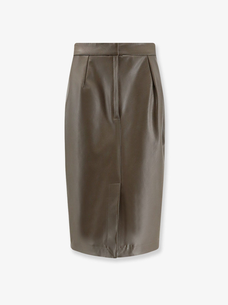 Stella Mccartney Stella McCartney Falda midi Alter Mat marrón - World Class Fashion