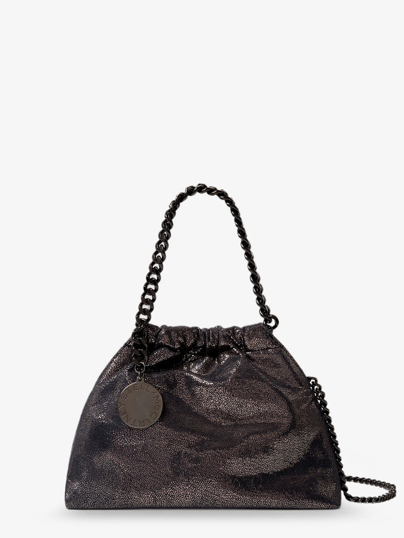 Stella Mccartney Stella McCartney Falabella Eco Shiny Dotted Chamois Bag Black - World Class Fashion