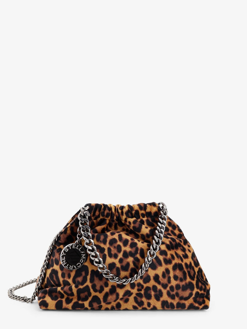 Stella Mccartney Stella McCartney Falabella Mini Leopard Print Velvet Bag - World Class Fashion