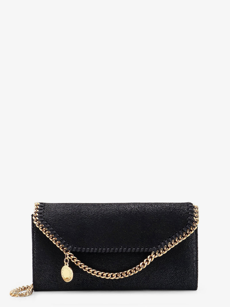 Stella Mccartney Stella McCartney Falabella Shaggy Deer Wallet Black - World Class Fashion