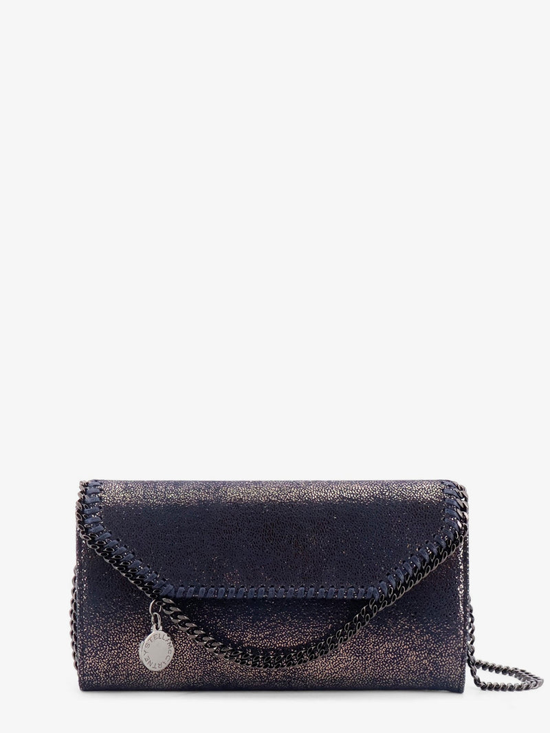 Stella Mccartney Stella McCartney Falabella Shaggy Deer Wallet Blue - World Class Fashion