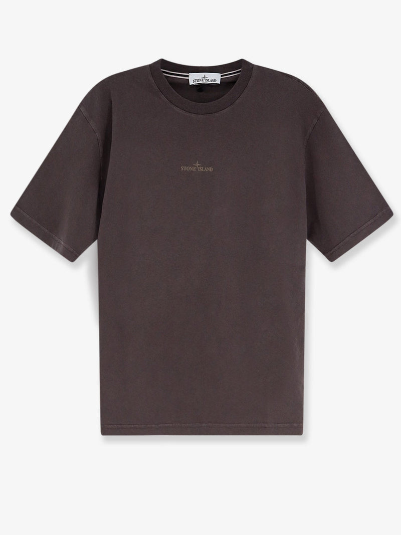 Stone Island Stone Island Organic Cotton T-Shirt Brown - World Class Fashion
