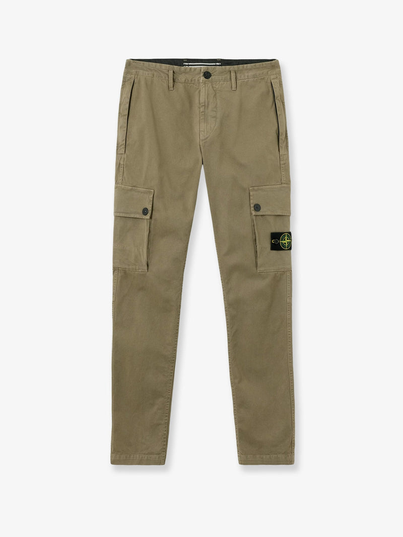 Stone Island Stone Island Cotton Blend Cargo Trousers Green - World Class Fashion