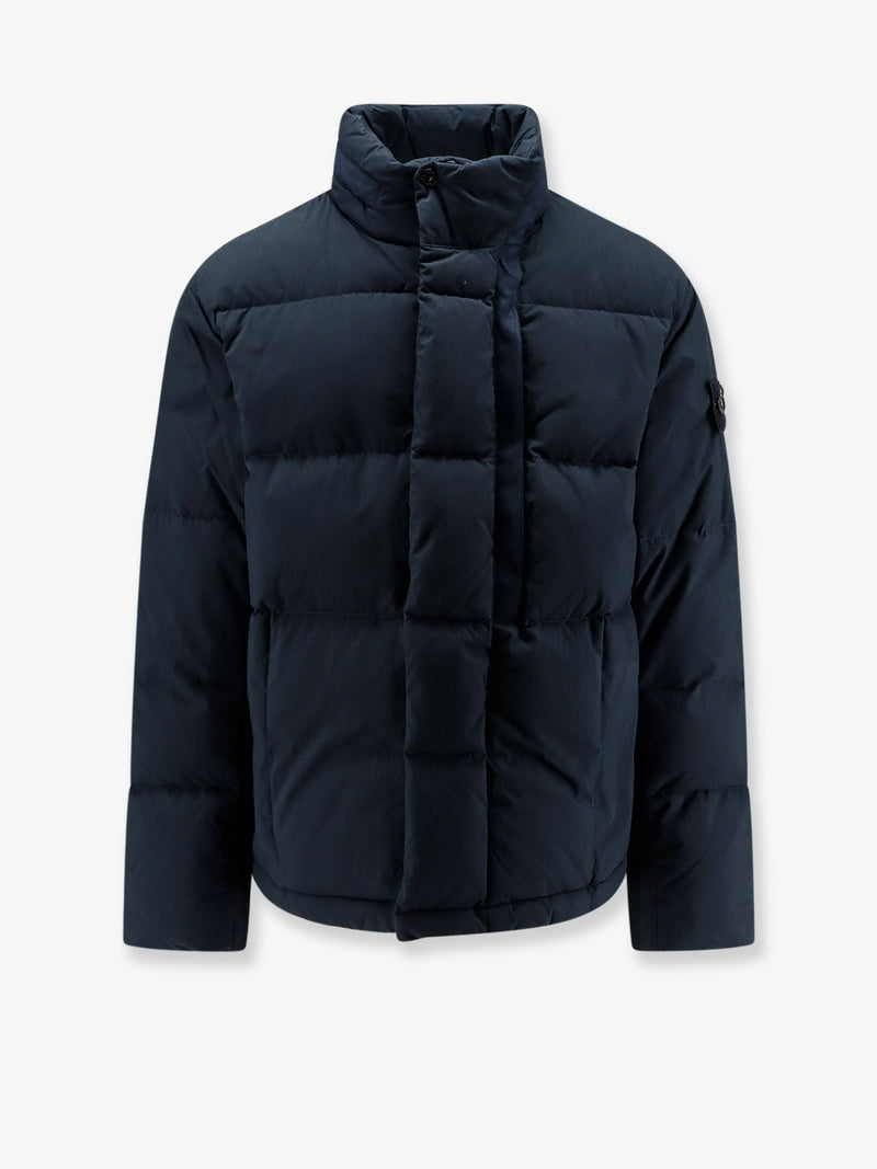 Stone Island Stone Island Cotton Nylon Tela Down Jacket Blue - World Class Fashion