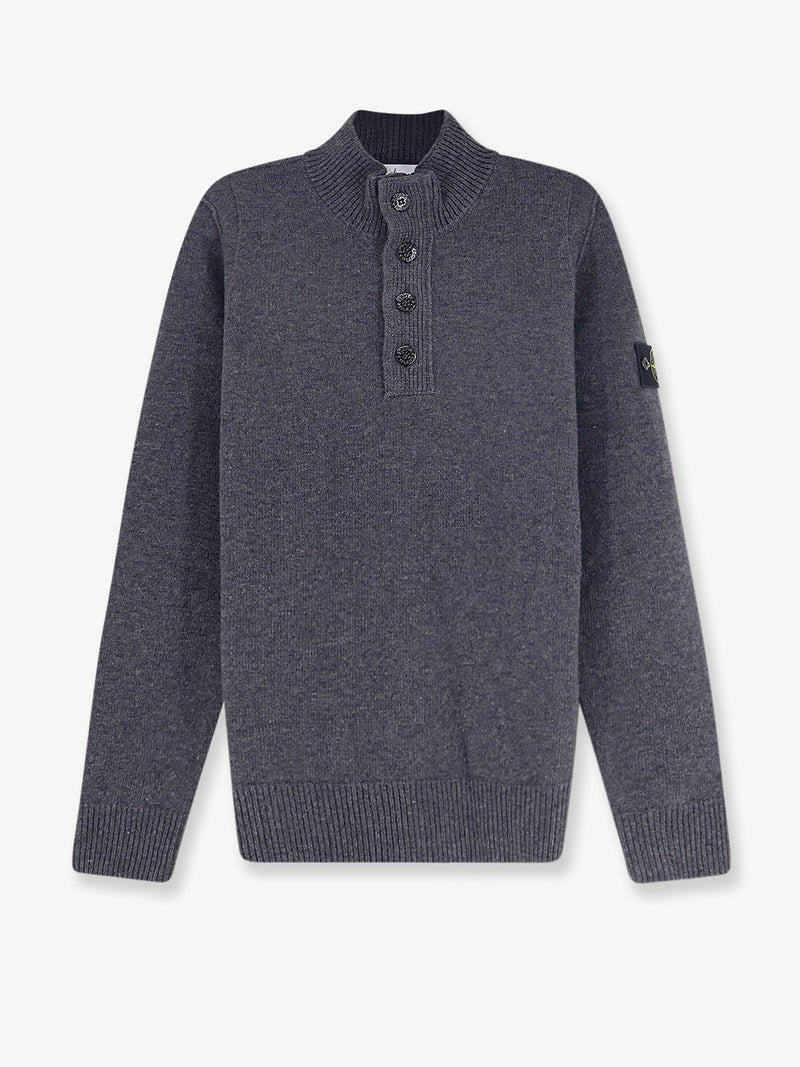 Stone Island Stone Island Virgin Wool Blend Sweater Grey - World Class Fashion