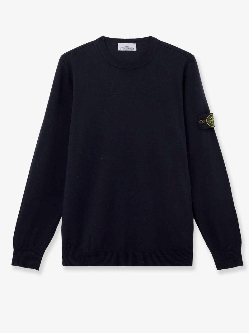 Stone Island Stone Island Wool Sweater With Side Logo Patch - World Class Fashion