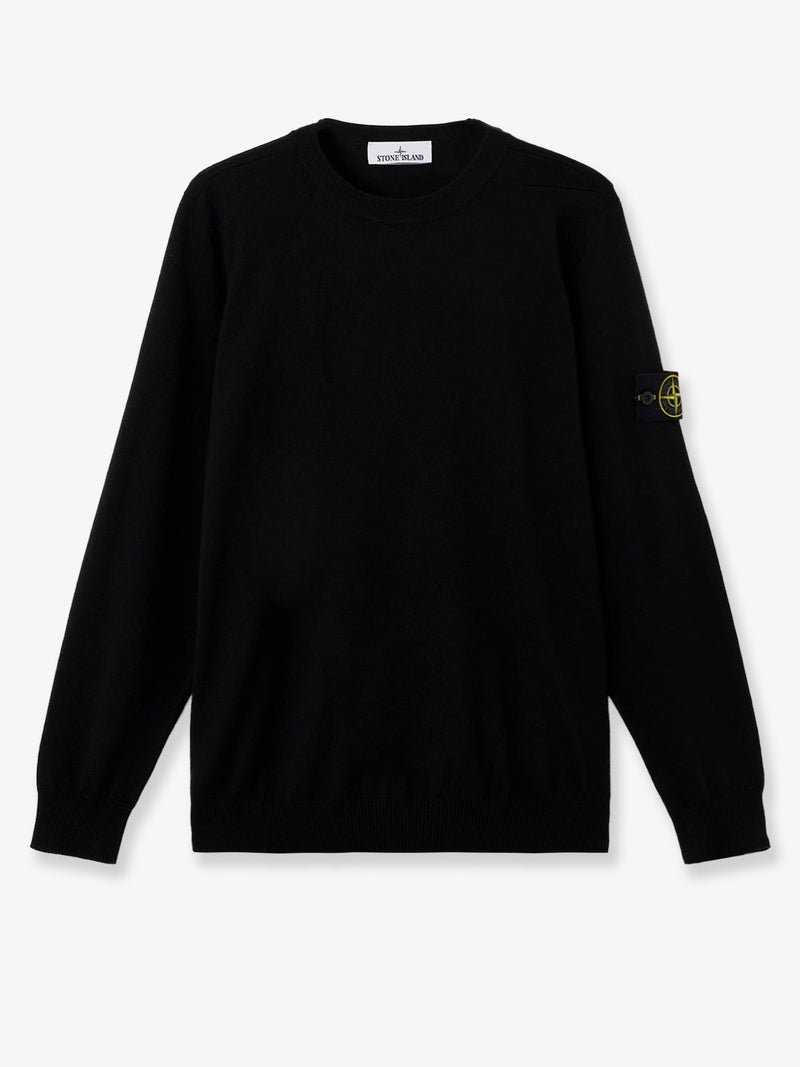 Stone Island Stone Island Wool Sweater With Side Logo Patch - World Class Fashion