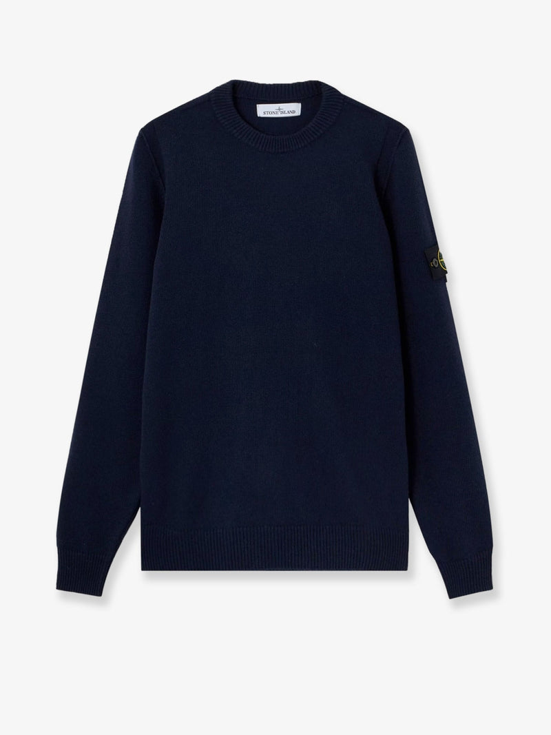 Stone Island Stone Island Virgin Wool Blend Sweater Blue - World Class Fashion