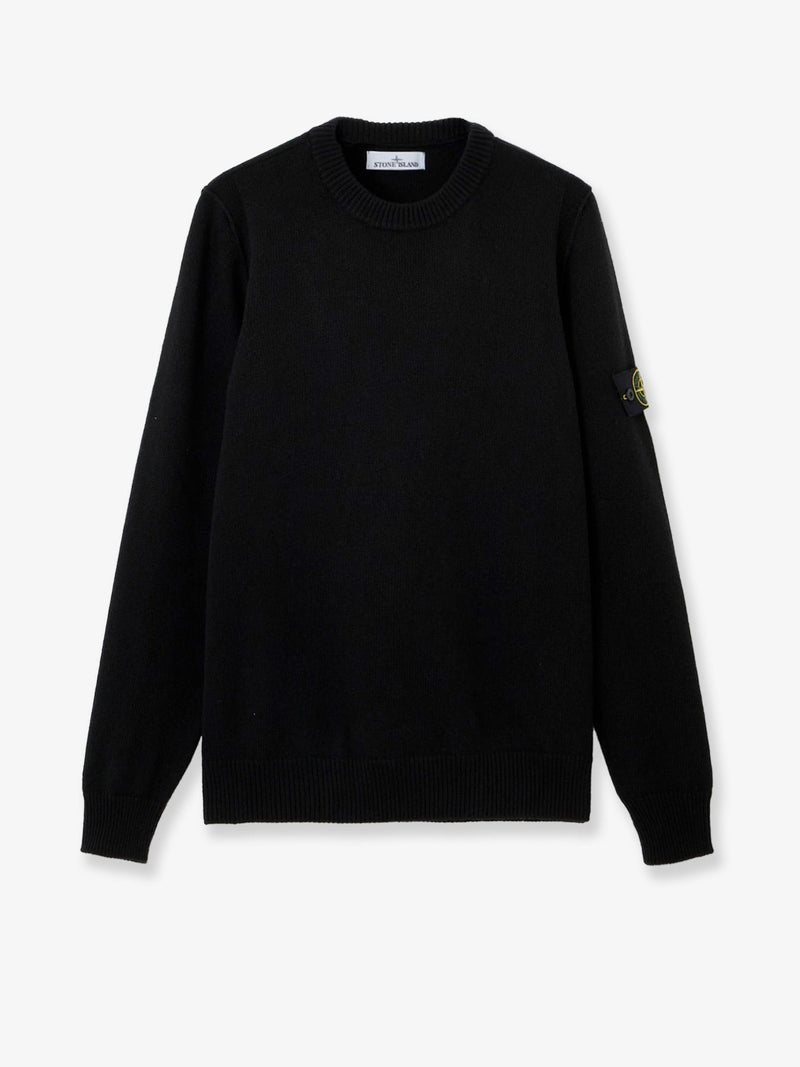 Stone Island Stone Island Virgin Wool Blend Sweater Black - World Class Fashion