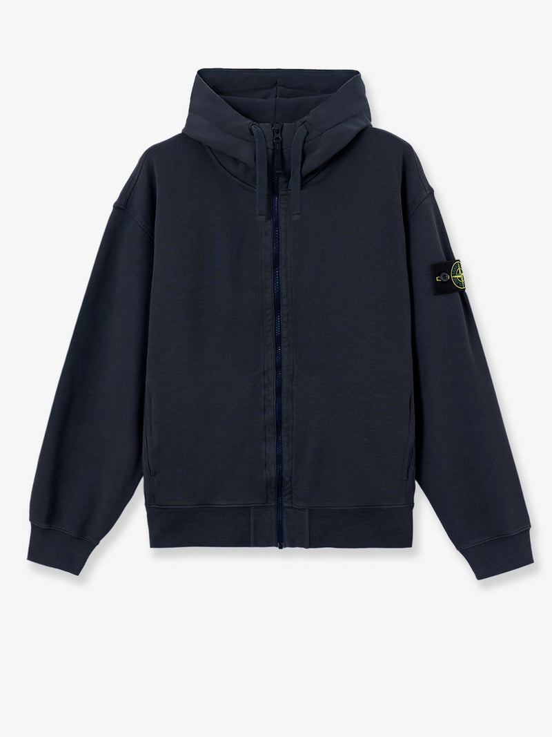 Stone Island Stone Island Oversize Biologic Cotton Sweatshirt With Zip - World Class Fashion