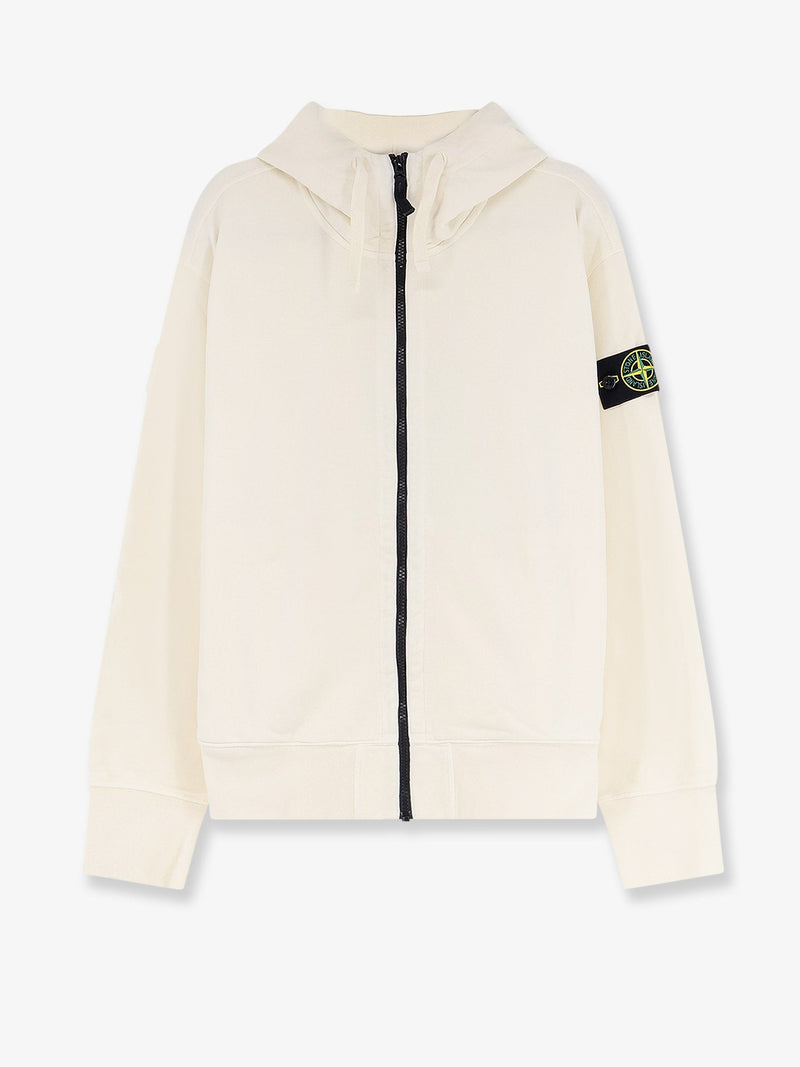 Stone Island Stone Island Oversized Organic Cotton Hoodie White - World Class Fashion