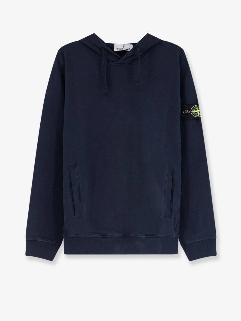 Stone Island Stone Island Organic Cotton Sweatshirt Blue - World Class Fashion