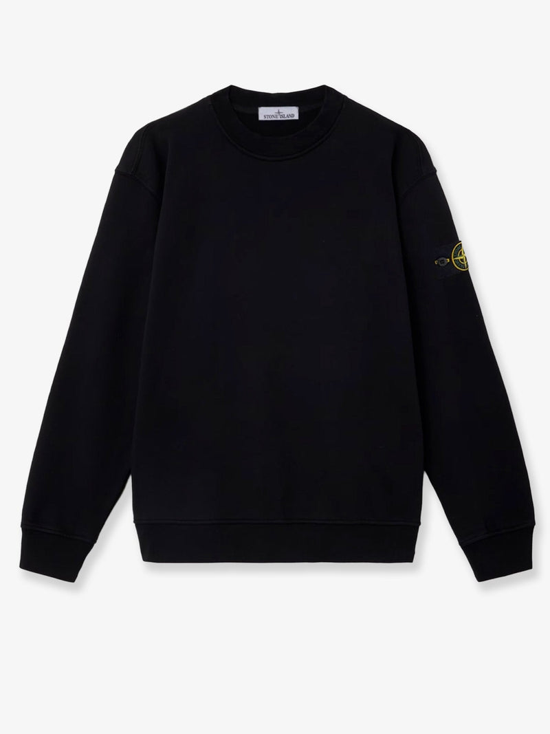 Stone Island Stone Island Cotton Sweatshirt With Side Logo Patch - World Class Fashion