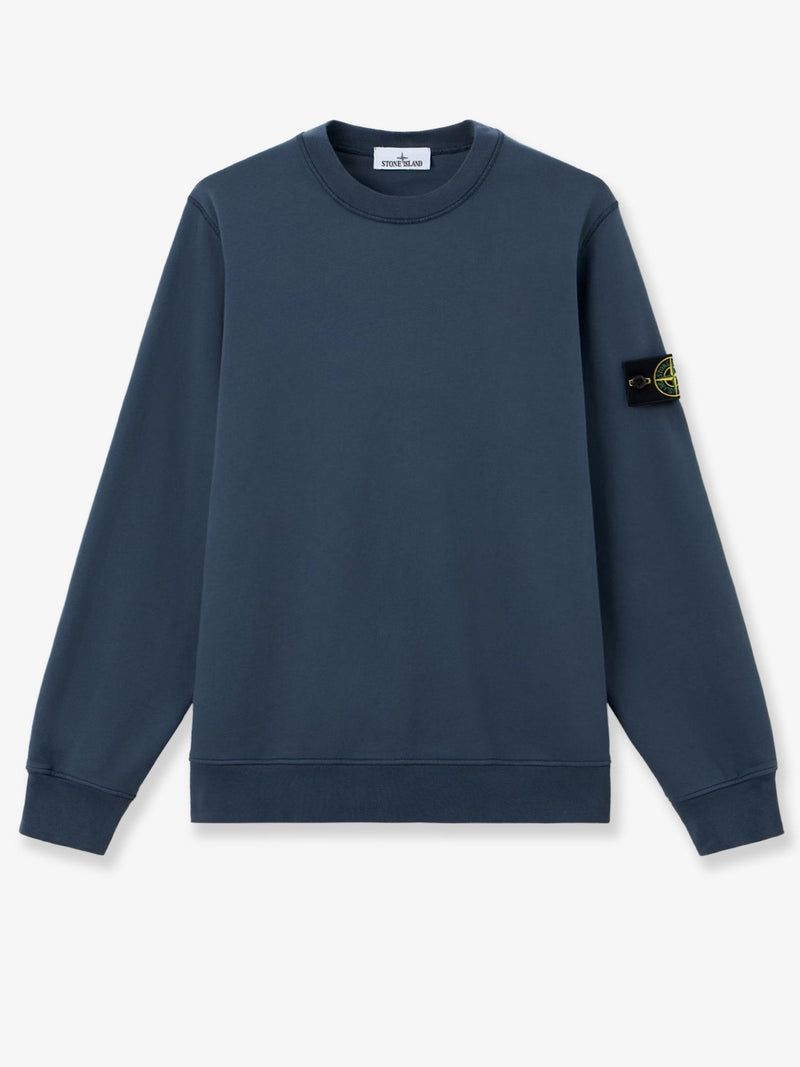 Stone Island Stone Island Cotton Sweatshirt With Side Logo Patch - World Class Fashion